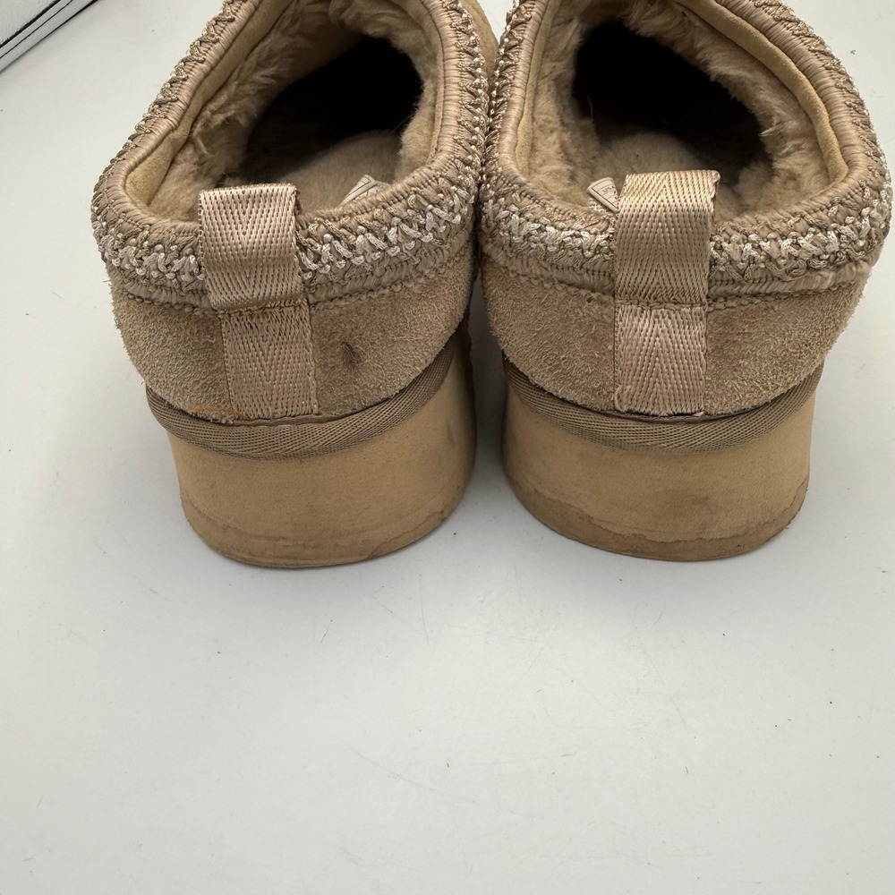 UGG Tazz Platform Suede Slipper Mustard Seed Tan 1122553 Womens 7 - Picture 5 of 7